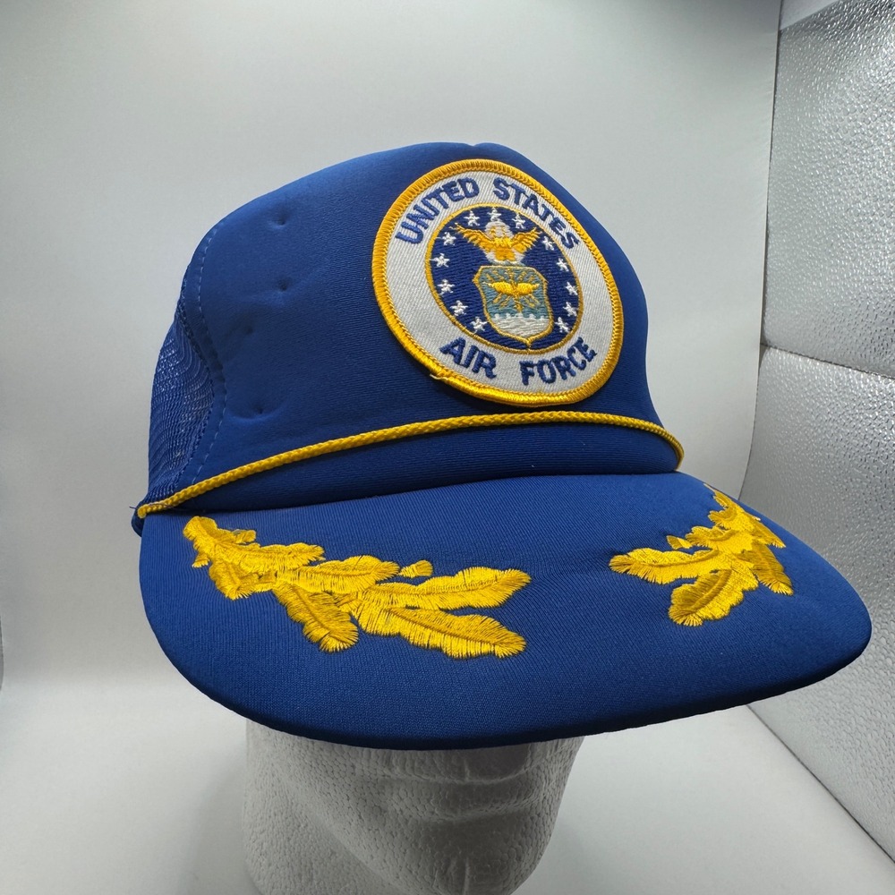 Nissin OSFA Trucker Hat Unisex Blue USAF Scrambled Eggs Snapback Cap